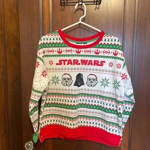 Women’s Star Wars Christmas Sweater Large  washed never worn